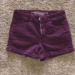 American Eagle Burgundy/Purple Jean Shorts